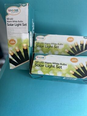 3 Sets Of Solar Powered string lights Amazing when lit